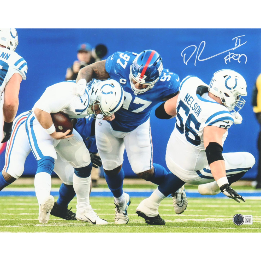 Dexter Lawrence II Signed Giants 11x14 Photo (Beckett) at PristineAuction.com