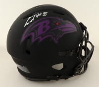 Lamar Jackson Signed Ravens Full-Size Authentic On-Field Eclipse Alternate Speed Helmet (JSA) at PristineAuction.com