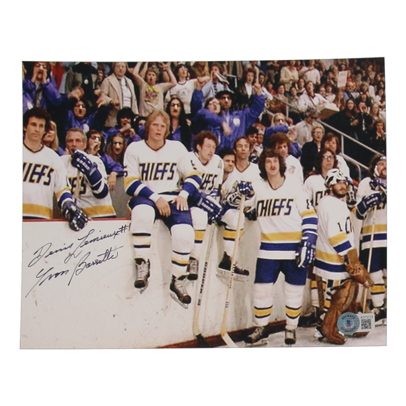 Yvon Barrette Signed "Slap Shot" 8x10 Photo Inscribed "Denis Lemieux" (Beckett) at PristineAuction.com Yvon Barrette Signed "Slap Shot" 8x10 Photo Inscribed "Denis Lemieux" (Beckett) at PristineAuction.com