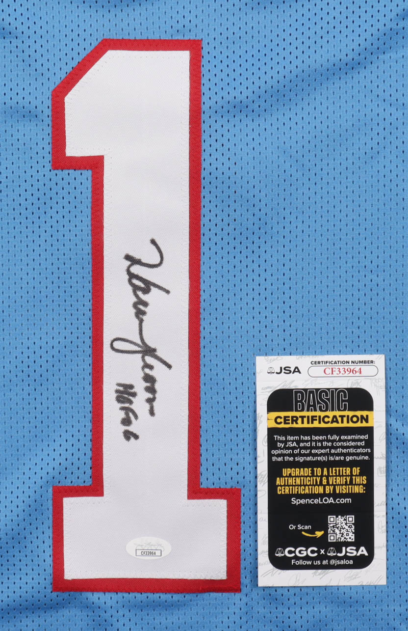 Warren Moon Signed Jersey Inscribed "HOF 06" (JSA) at PristineAuction.com Warren Moon Signed Jersey Inscribed "HOF 06" (JSA) at PristineAuction.com