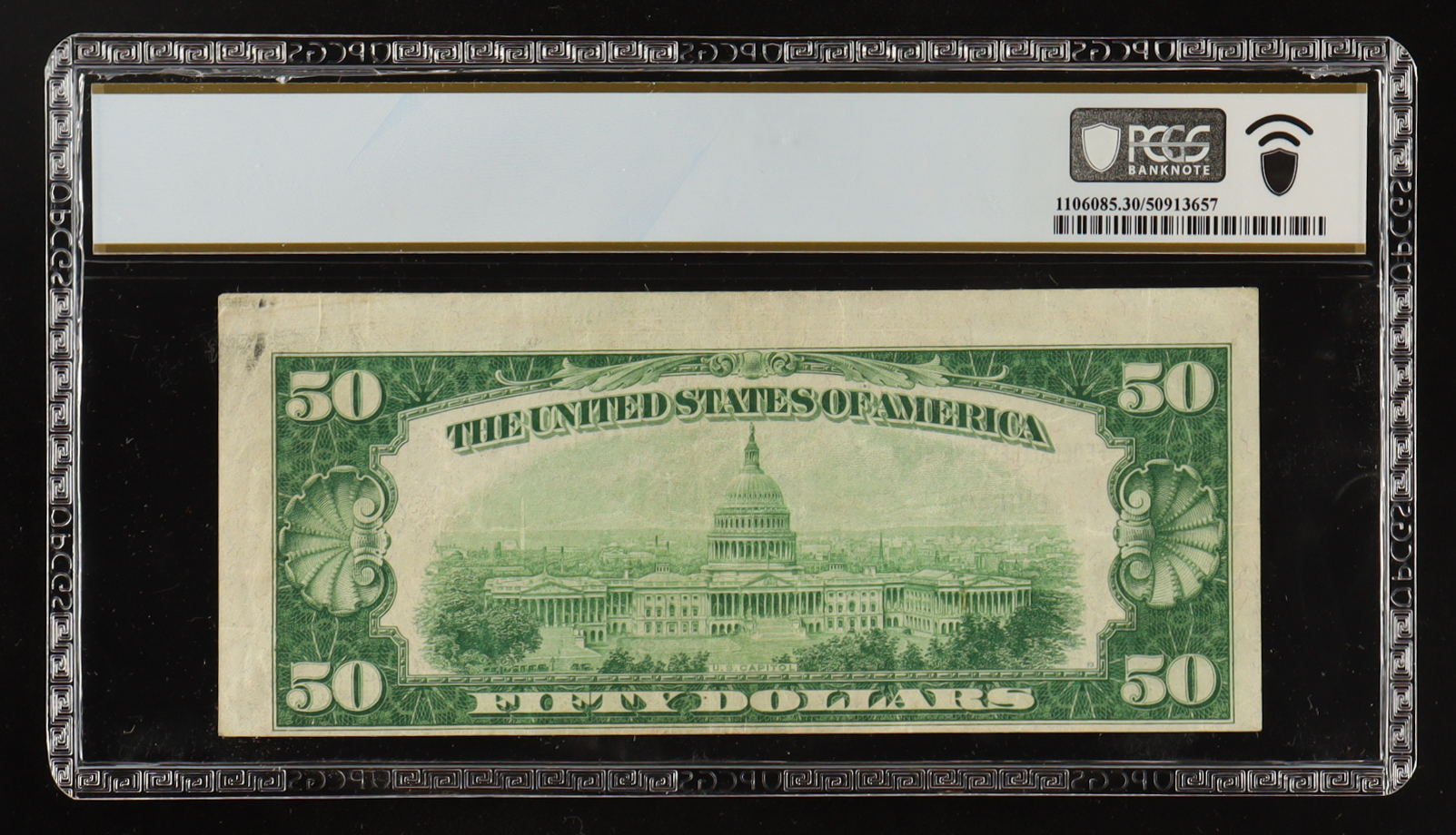 1929 U.S. $50 National Currency Note, Chicago - Fr.1880-G Signed: Jones / Woods / Netterstrom / McDougal (PCGS VF30) at PristineAuction.com 1929 U.S. $50 National Currency Note, Chicago - Fr.1880-G Signed: Jones / Woods / Netterstrom / McDougal (PCGS VF30) at PristineAuction.com