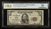 1929 U.S. $50 National Currency Note, Chicago - Fr.1880-G Signed: Jones / Woods / Netterstrom / McDougal (PCGS VF30) at PristineAuction.com