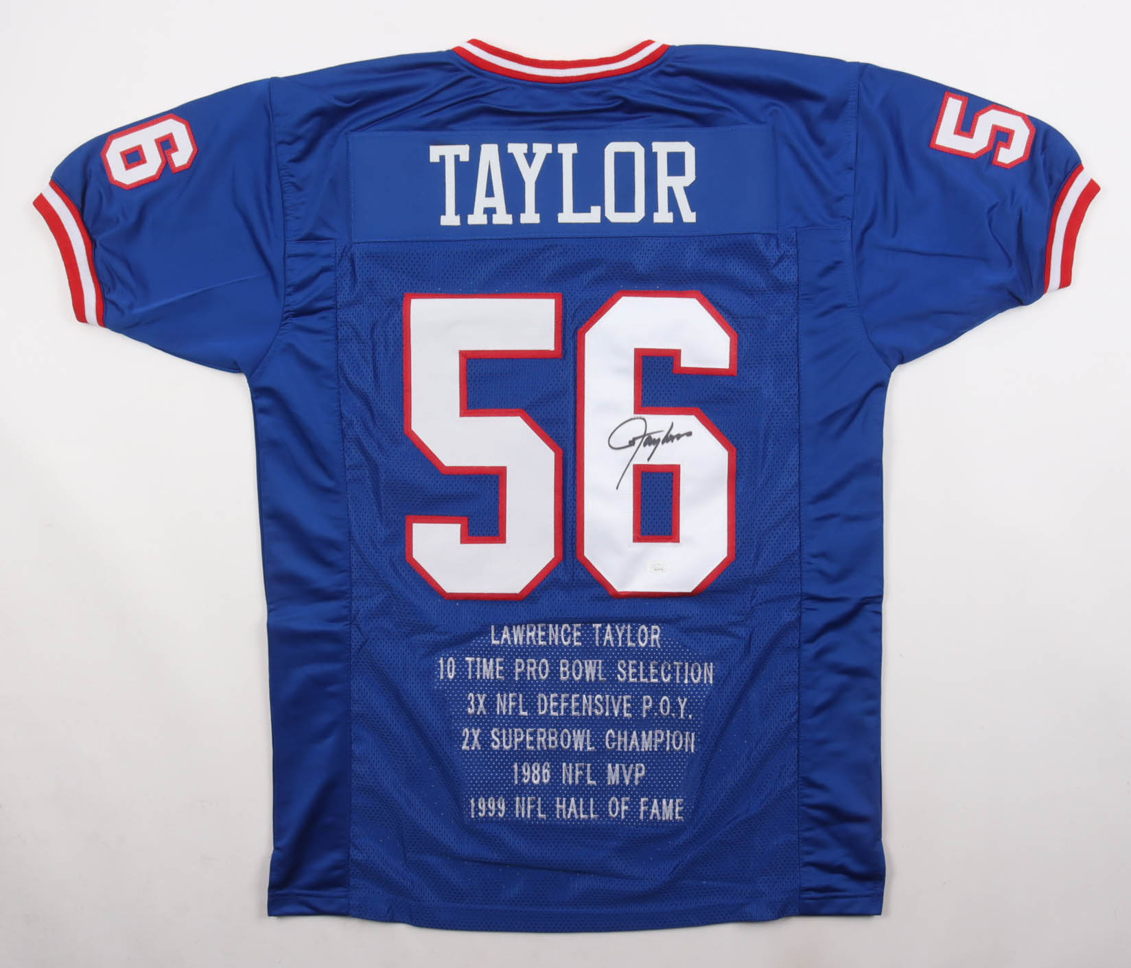 Lawrence Taylor Signed Career Highlight Stat Jersey (JSA) at PristineAuction.com Lawrence Taylor Signed Career Highlight Stat Jersey (JSA) at PristineAuction.com