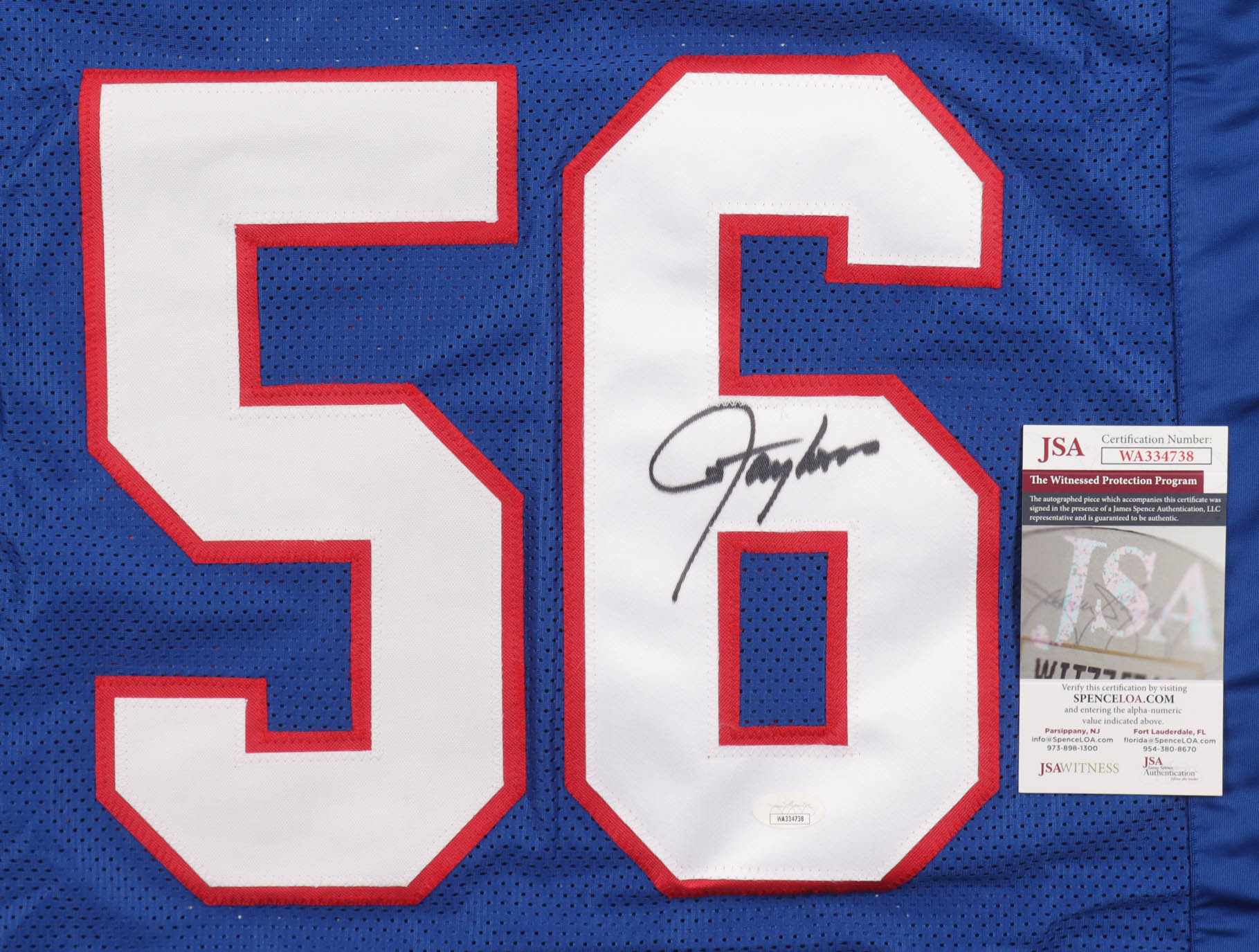 Lawrence Taylor Signed Career Highlight Stat Jersey (JSA) at PristineAuction.com Lawrence Taylor Signed Career Highlight Stat Jersey (JSA) at PristineAuction.com