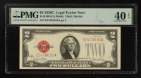 1928-G U.S. $2 Two Dollars Legal Tender Note - Red Seal - EA Block (PMG EF 40 EPQ) at PristineAuction.com
