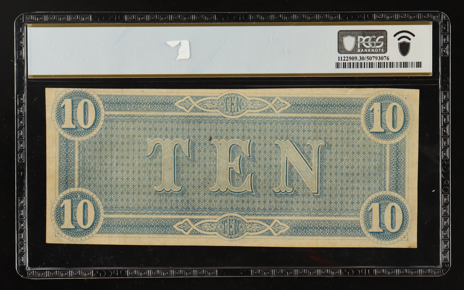 1864 Confederate States of America $10 Currency Note T-68 (PCGS Very Fine 30) at PristineAuction.com 1864 Confederate States of America $10 Currency Note T-68 (PCGS Very Fine 30) at PristineAuction.com