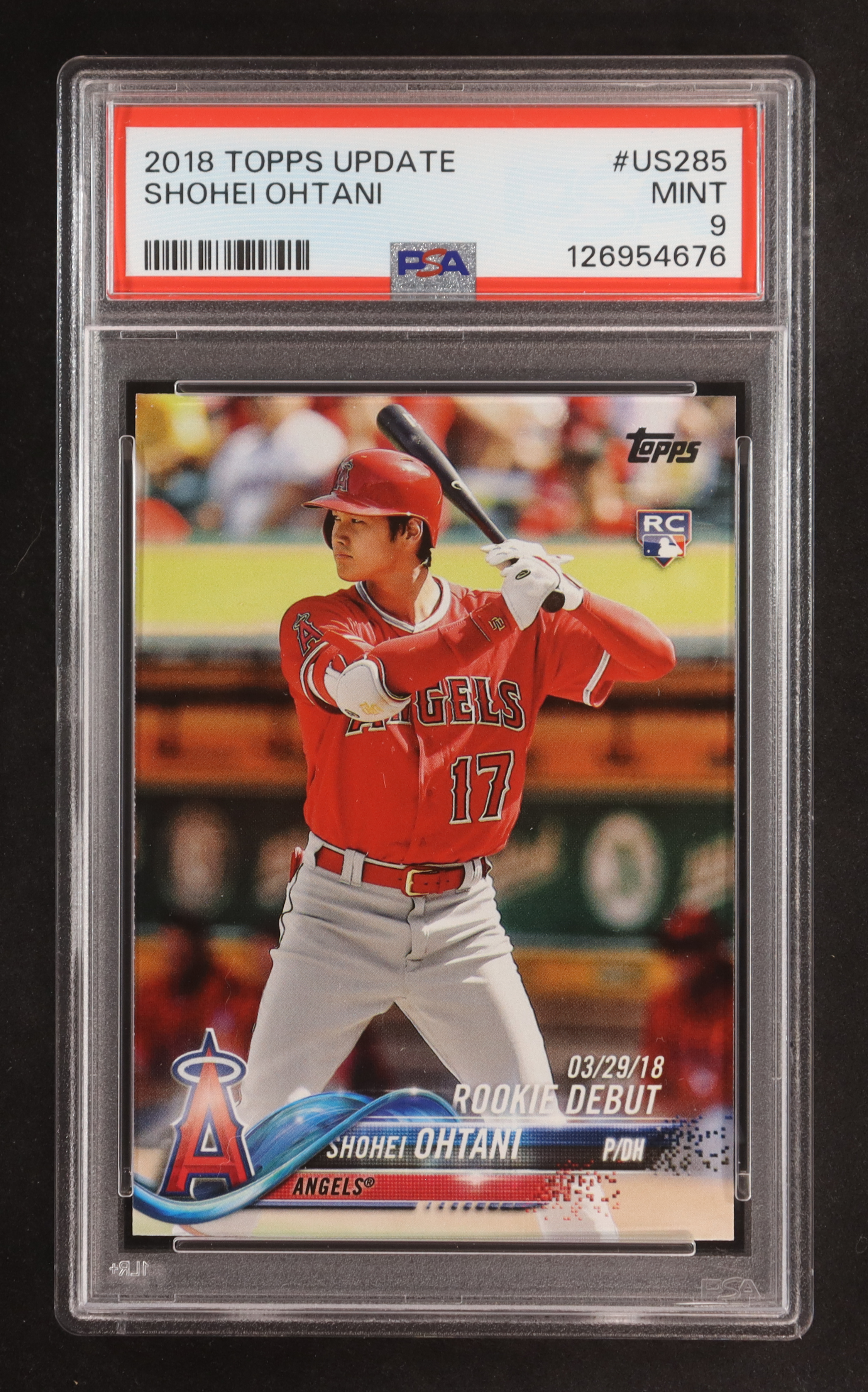 Shohei Ohtani 2018 Topps Update #US285 RC (PSA 9) at PristineAuction.com Shohei Ohtani 2018 Topps Update #US285 RC (PSA 9) at PristineAuction.com