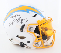 Joey Bosa Signed Chargers Full-Size Authentic On-Field Speed Helmet with Custom Visor Inscribed "High Voltage" (Beckett) at PristineAuction.com