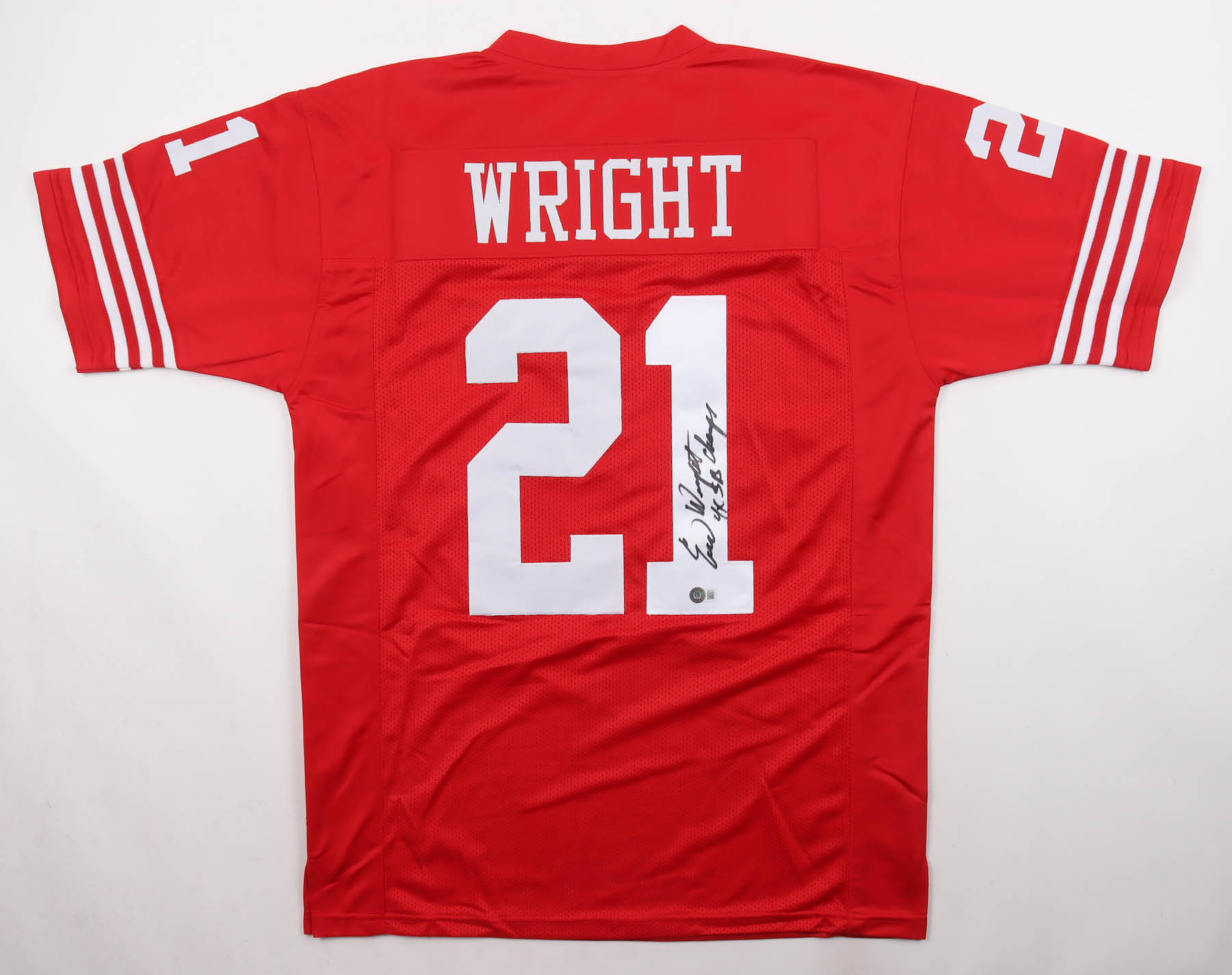 Eric Wright Signed Jersey Inscribed "4x SB Champs" (Beckett) at PristineAuction.com Eric Wright Signed Jersey Inscribed "4x SB Champs" (Beckett) at PristineAuction.com