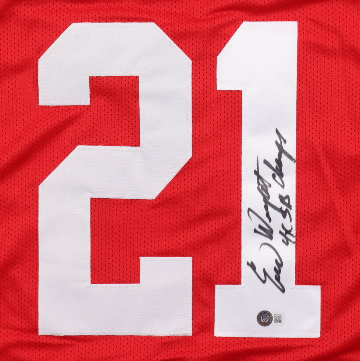 Eric Wright Signed Jersey Inscribed "4x SB Champs" (Beckett) at PristineAuction.com Eric Wright Signed Jersey Inscribed "4x SB Champs" (Beckett) at PristineAuction.com