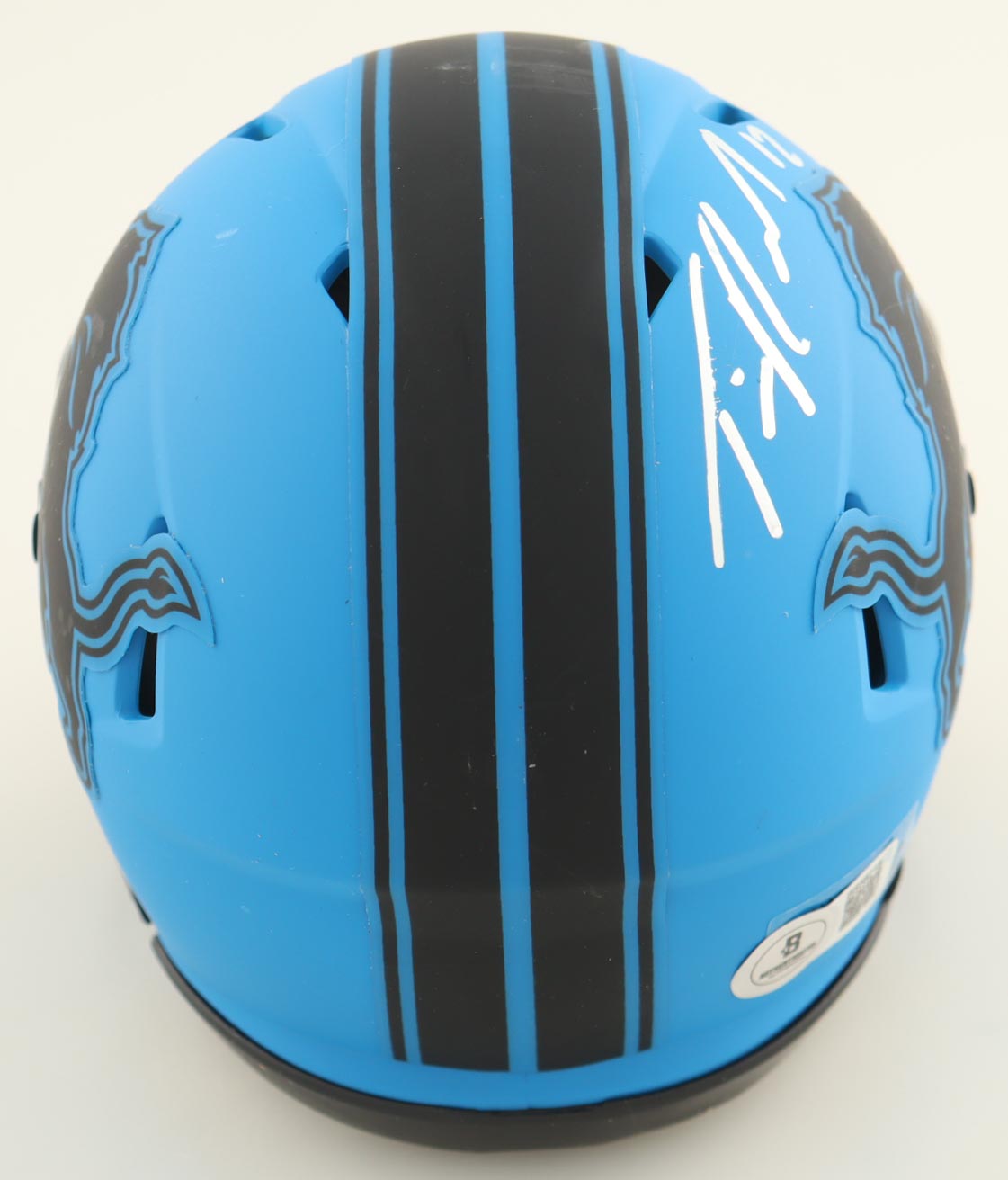 Tim Patrick Signed Lions Rave Alternate Speed Mini Helmet (Beckett) at PristineAuction.com Tim Patrick Signed Lions Rave Alternate Speed Mini Helmet (Beckett) at PristineAuction.com