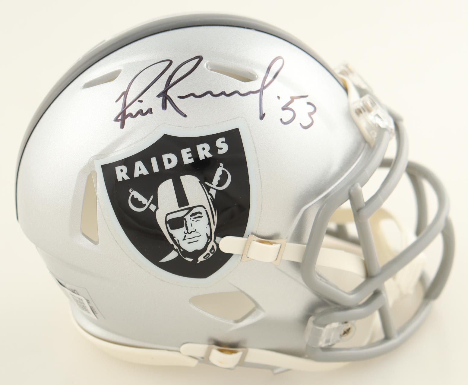 Bill Romanowski Signed Raiders Speed Mini Helmet (Beckett) at PristineAuction.com Bill Romanowski Signed Raiders Speed Mini Helmet (Beckett) at PristineAuction.com