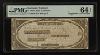 1830's Vermont $1 Dollar Currency Note - The Bank of Windsor (PMG CHOICE UNCIRCULATED 64 EPQ) at PristineAuction.com