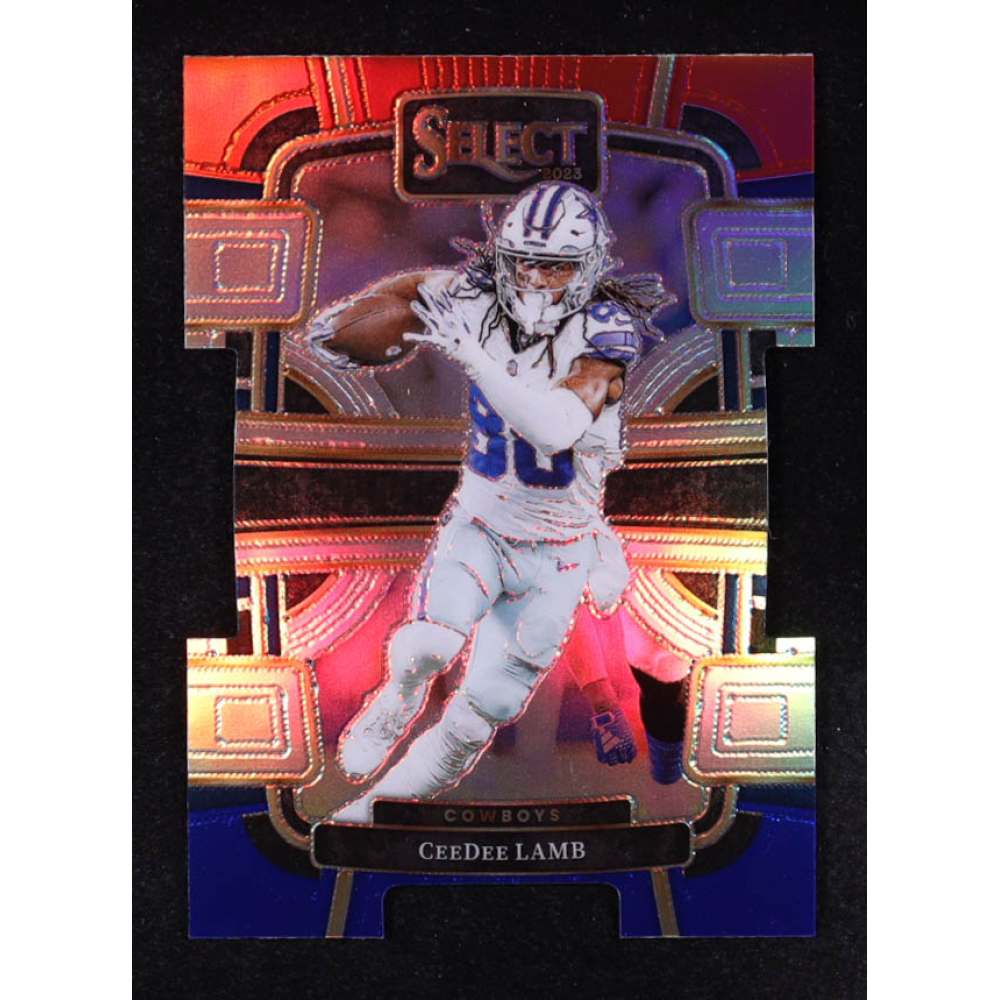 CeeDee Lamb 2023 Select Prizm Red and Blue Die Cut #29 at PristineAuction.com
