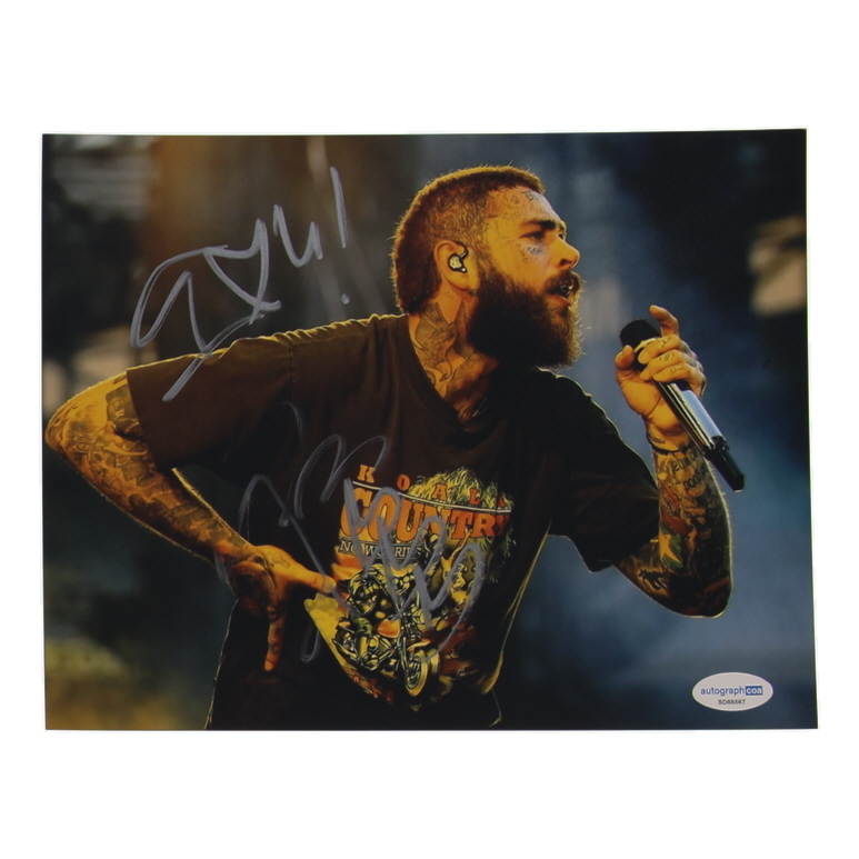 Post Malone Signed 8x10 Photo (ACOA) at PristineAuction.com Post Malone Signed 8x10 Photo (ACOA) at PristineAuction.com