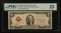 1928-D U.S. $2 Legal Tender Note, Red Seal - Fr.1505 (CA Block) Signed: Julian / Morgenthau (PMG VF25) at PristineAuction.com