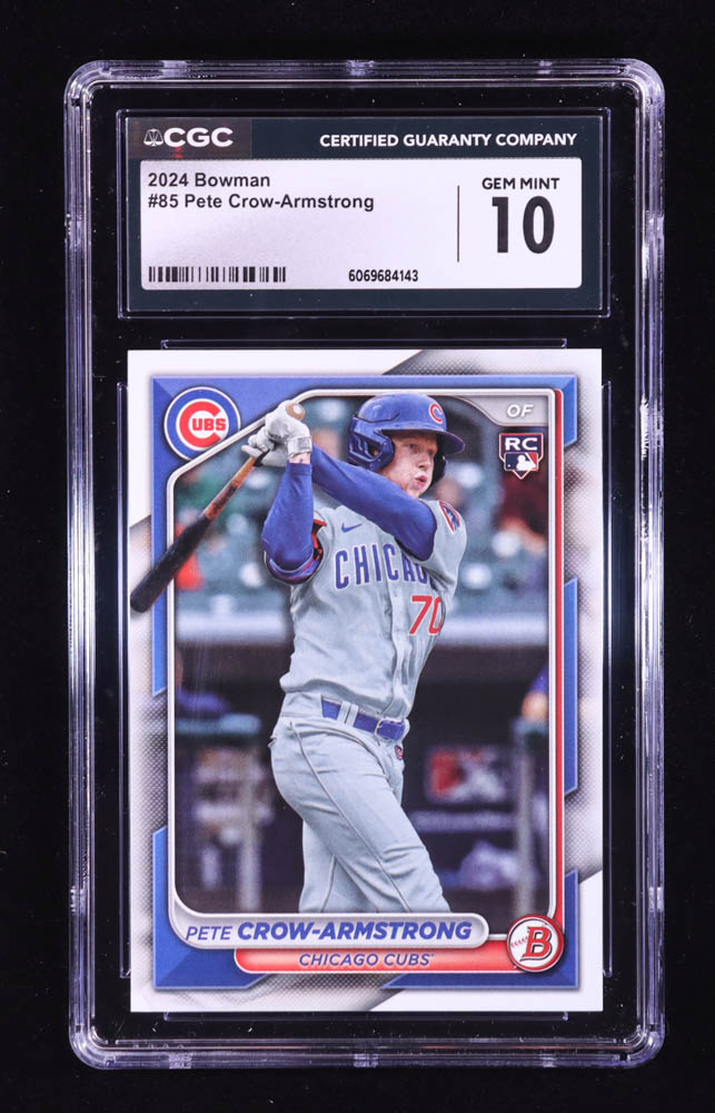 Pete Crow-Armstrong 2024 Bowman #85 RC (CGC 10) at PristineAuction.com Pete Crow-Armstrong 2024 Bowman #85 RC (CGC 10) at PristineAuction.com