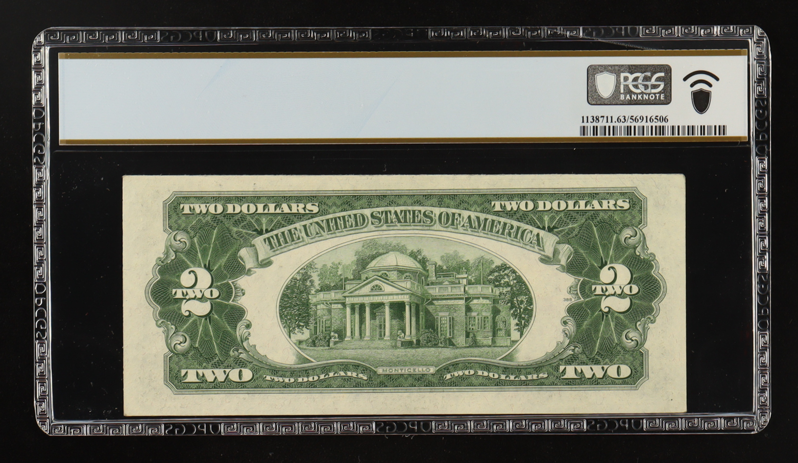 1928-G $2 Two Dollars U.S. Legal Tender Note - Red Seal (PCGS Choice Uncirculated 63) at PristineAuction.com 1928-G $2 Two Dollars U.S. Legal Tender Note - Red Seal (PCGS Choice Uncirculated 63) at PristineAuction.com