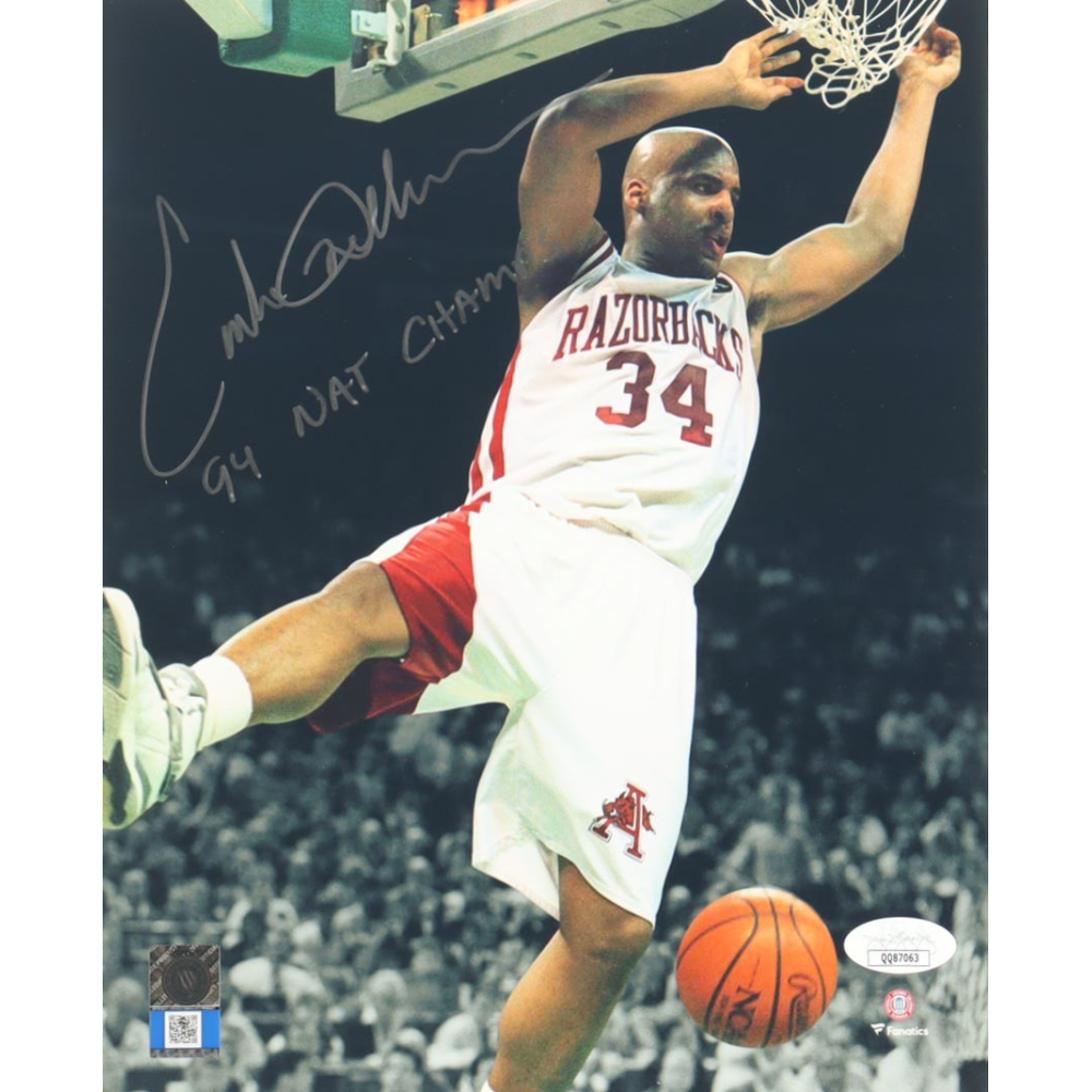 Corliss Williamson Signed Arkansas Razorbacks 8x10 Photo Inscribed "94 Nat Champs" (JSA) at PristineAuction.com