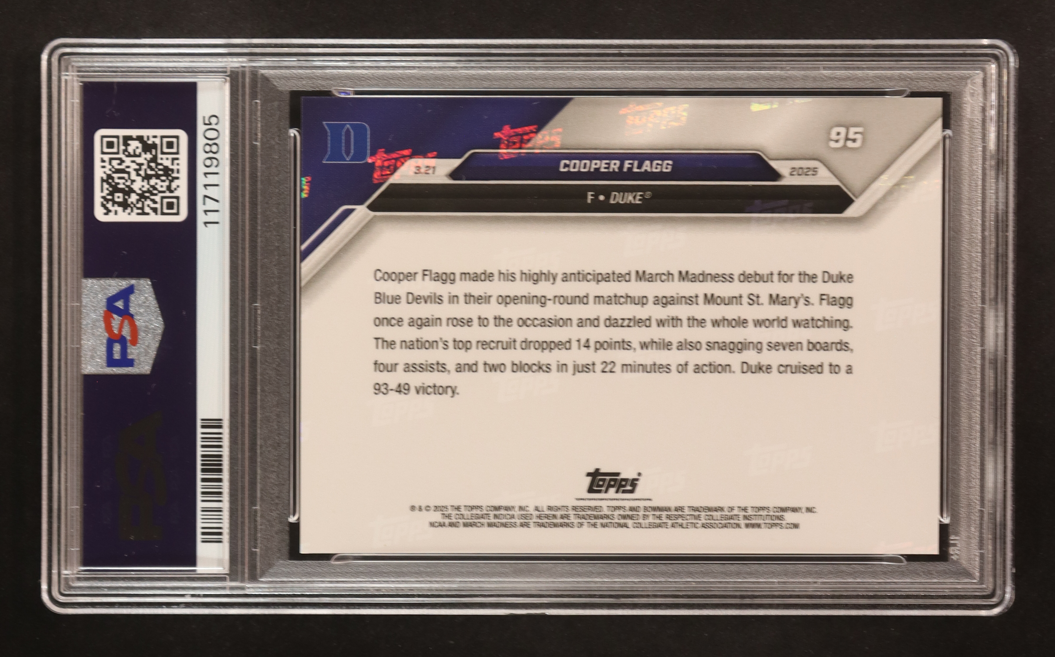 Cooper Flagg 2024-25 Bowman University Now #95 (PSA 10) at PristineAuction.com Cooper Flagg 2024-25 Bowman University Now #95 (PSA 10) at PristineAuction.com