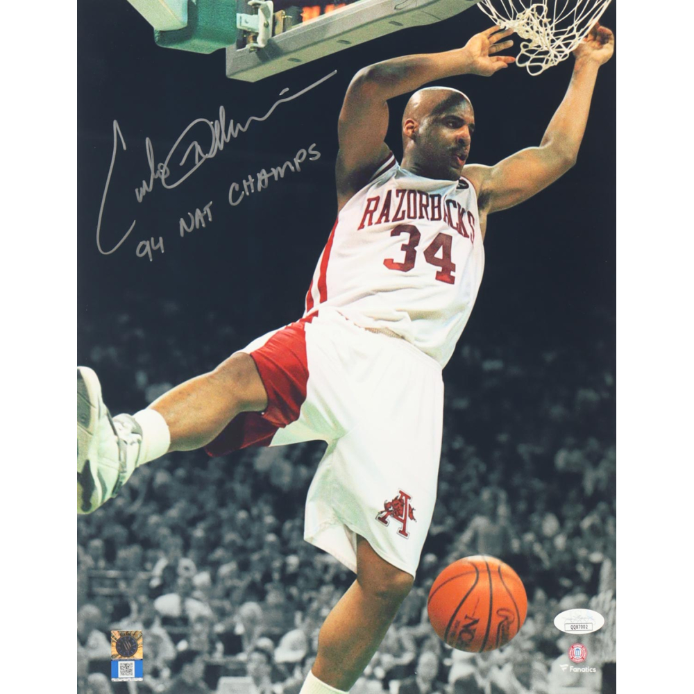 Corliss Williamson Signed Arkansas Razorbacks 11x14 Photo Inscribed "94 Nat Champs" (JSA) at PristineAuction.com