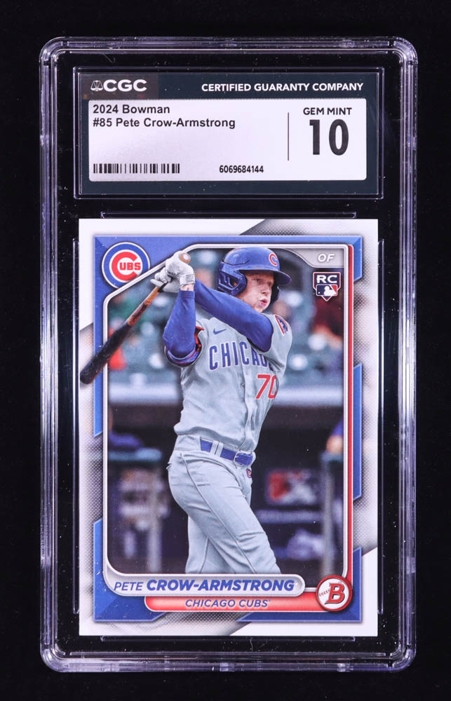 Pete Crow-Armstrong 2024 Bowman #85 RC (CGC 10) at PristineAuction.com Pete Crow-Armstrong 2024 Bowman #85 RC (CGC 10) at PristineAuction.com