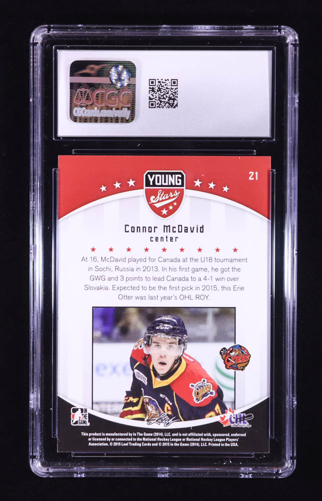 Connor McDavid 2015 ITG CHL Draft #21 RC / Young Stars (CGC 10) at PristineAuction.com Connor McDavid 2015 ITG CHL Draft #21 RC / Young Stars (CGC 10) at PristineAuction.com