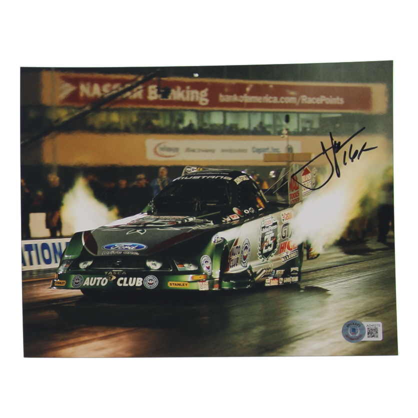 John Force Signed NHRA 8x10 Photo Inscribed "16X" (Beckett) at PristineAuction.com John Force Signed NHRA 8x10 Photo Inscribed "16X" (Beckett) at PristineAuction.com