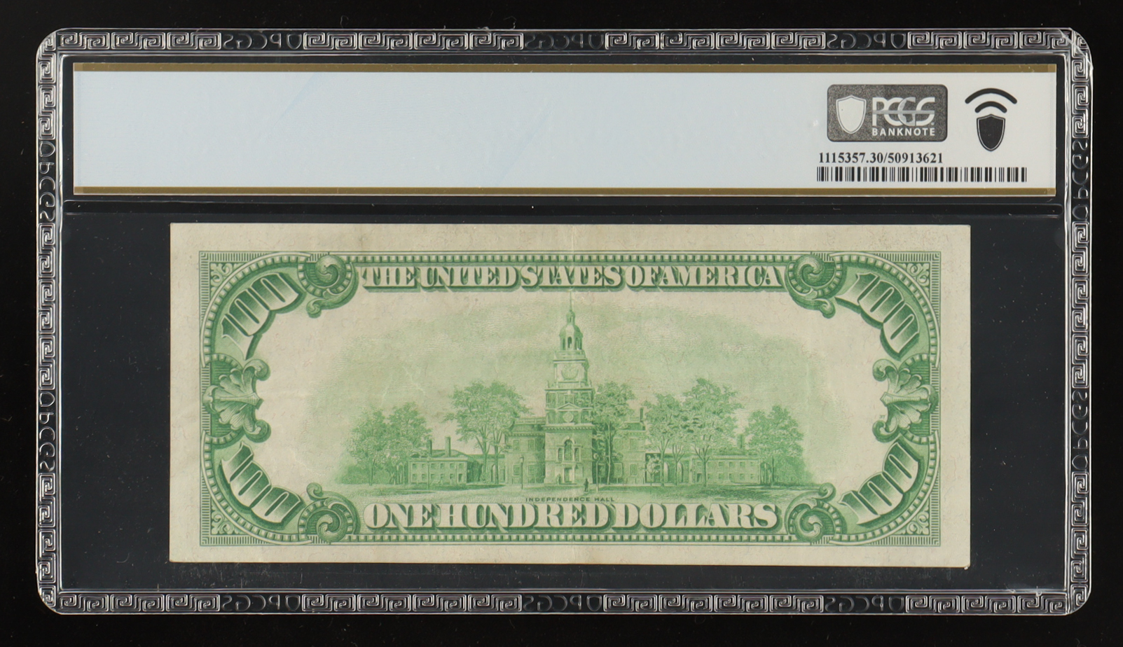 1934 U.S. $100 Federal Reserve Note, Chicago - Fr. 2152-G (GA Block) Signed: Julian / Morgenthau (PCGS VF30) at PristineAuction.com 1934 U.S. $100 Federal Reserve Note, Chicago - Fr. 2152-G (GA Block) Signed: Julian / Morgenthau (PCGS VF30) at PristineAuction.com