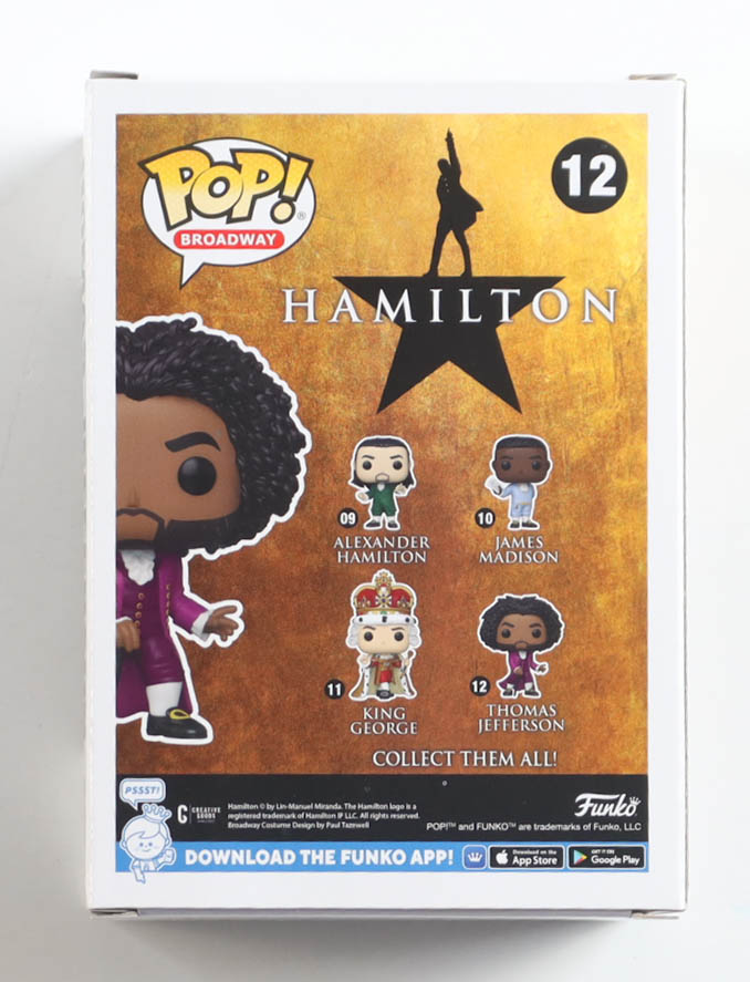 Daveed Diggs Signed "Hamilton" #12 Thomas Jefferson Funko Pop! Vinyl Figure (Beckett) at PristineAuction.com Daveed Diggs Signed "Hamilton" #12 Thomas Jefferson Funko Pop! Vinyl Figure (Beckett) at PristineAuction.com