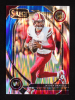 Jayden Daniels 2024 Select Prizm Red and Blue Shock #217 RC at PristineAuction.com