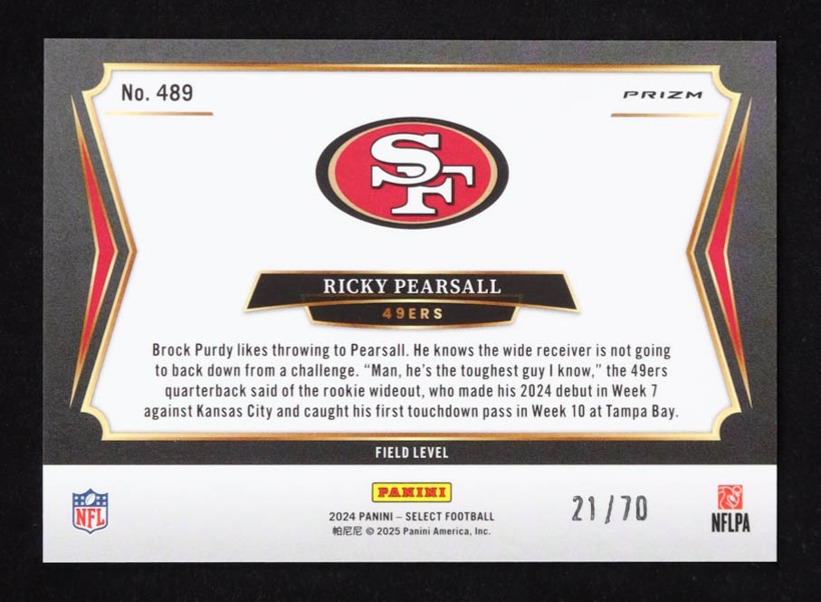 Ricky Pearsall 2024 Select Prizm Dragon Scale #489 RC #21/70 at PristineAuction.com Ricky Pearsall 2024 Select Prizm Dragon Scale #489 RC #21/70 at PristineAuction.com