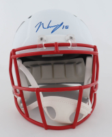 N'Keal Harry Signed Patriots Full-Size Flat White Alternate Speed Helmet (JSA & NEP) at PristineAuction.com