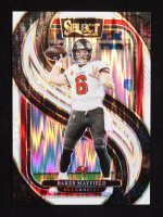 Baker Mayfield 2024 Select Prizm White Shock #108 #53/199 at PristineAuction.com