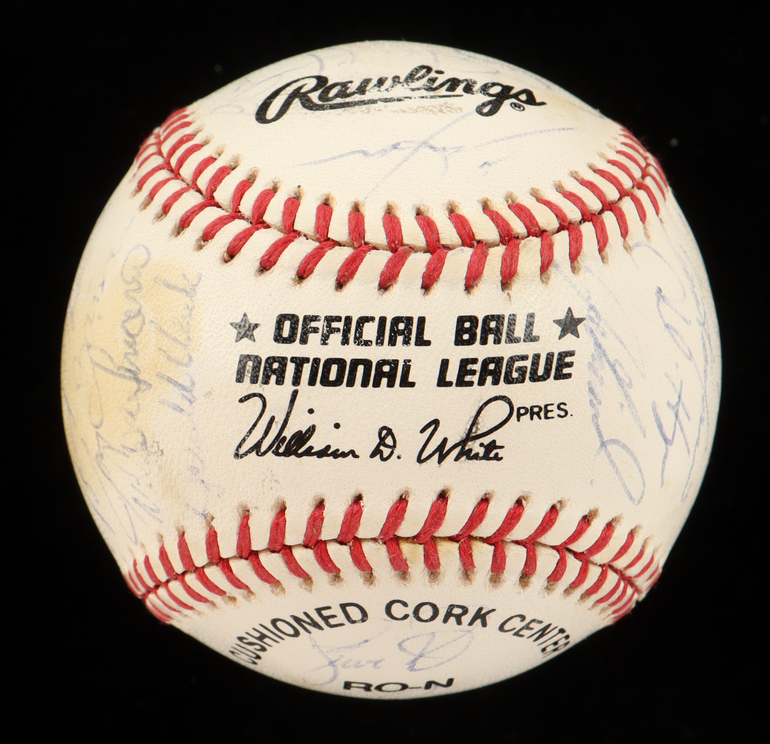 1993 Rockies ONL Baseball Team-Signed By (34) With Don Baylor, Bruce Hurst, Charlie Hayes, Vinny Castilla (Beckett) at PristineAuction.com 1993 Rockies ONL Baseball Team-Signed By (34) With Don Baylor, Bruce Hurst, Charlie Hayes, Vinny Castilla (Beckett) at PristineAuction.com