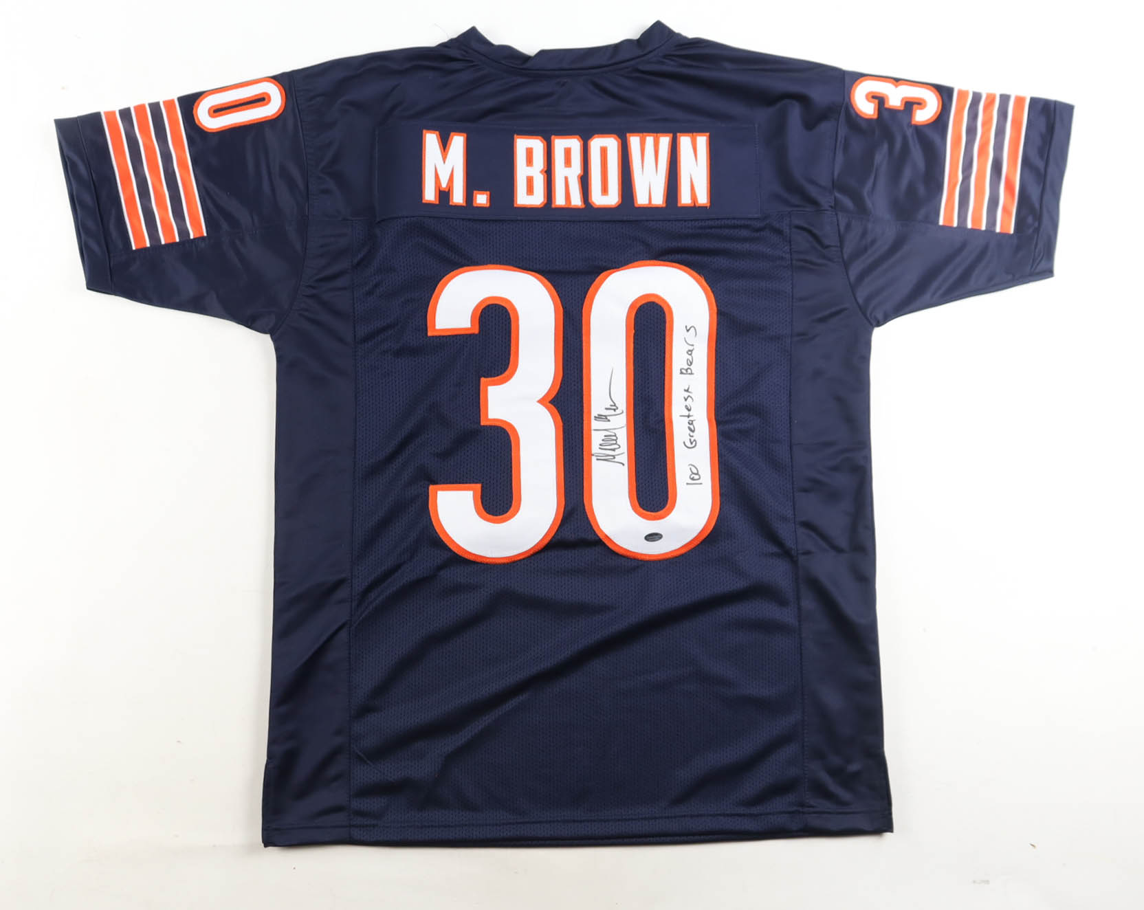 Mike Brown Signed Jersey Inscribed "100 Greatest Bears" (Schwartz) at PristineAuction.com Mike Brown Signed Jersey Inscribed "100 Greatest Bears" (Schwartz) at PristineAuction.com