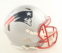 Rhamondre Stevenson Signed Patriots Full-Size Authentic On-Field Speed Helmet (JSA & NEP) at PristineAuction.com