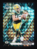 Jordan Love 2025 Panini Mosaic Mosaic Reactive Blue #30 at PristineAuction.com