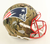 Jarrett Stidham Signed Patriots Full-Size Camo Alternate Speed Helmet (NEP) at PristineAuction.com