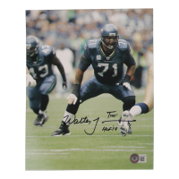 Walter Jones Signed Seahawks 8x10 Photo Inscribed "HOF 14 / T100!" (Beckett) at PristineAuction.com