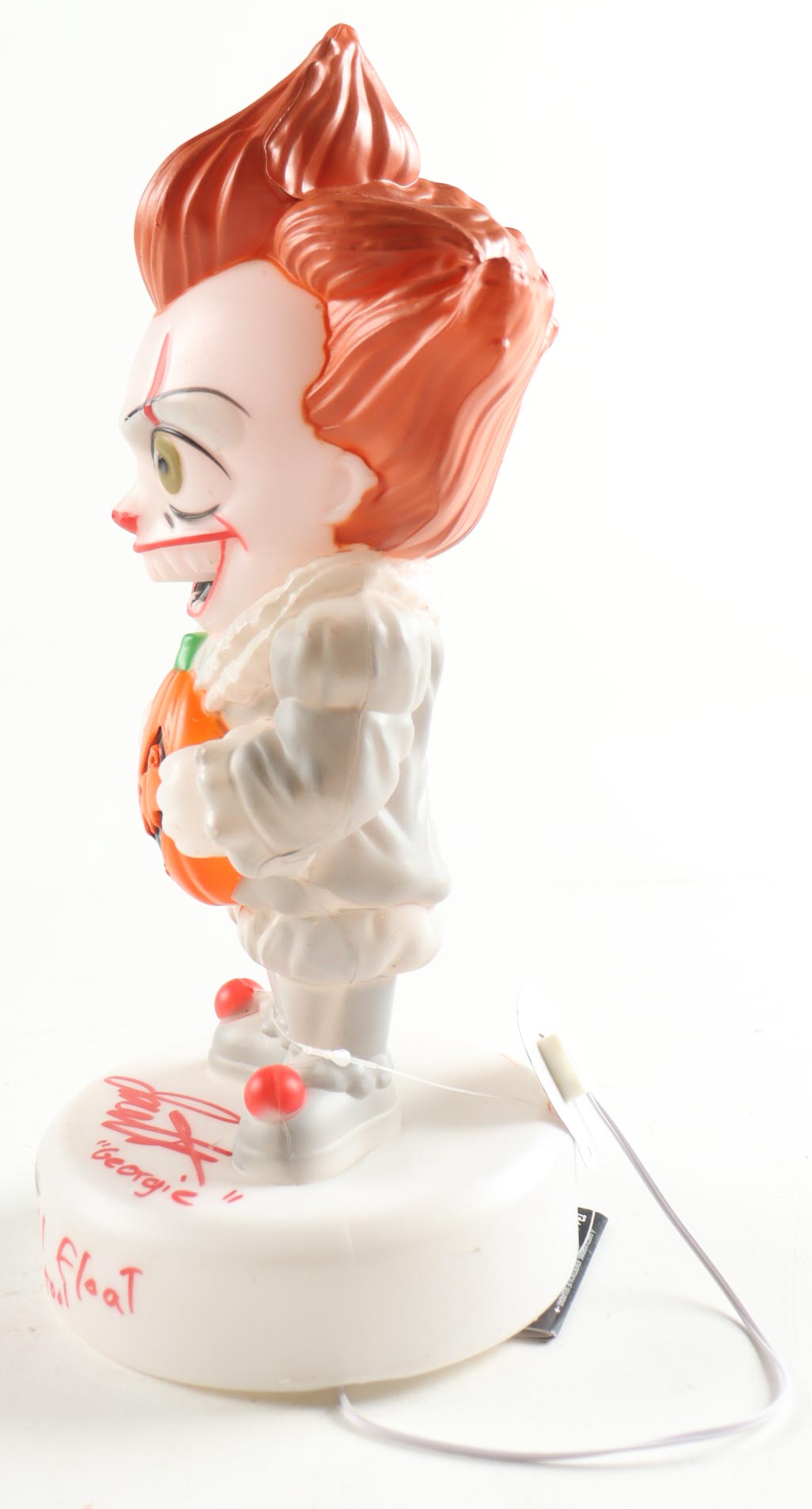 Jackson Robert Scott Signed "IT" Pennywise Character Lamp Inscribed "Georgie" & "You'll Float Too!" (JSA) at PristineAuction.com Jackson Robert Scott Signed "IT" Pennywise Character Lamp Inscribed "Georgie" & "You'll Float Too!" (JSA) at PristineAuction.com