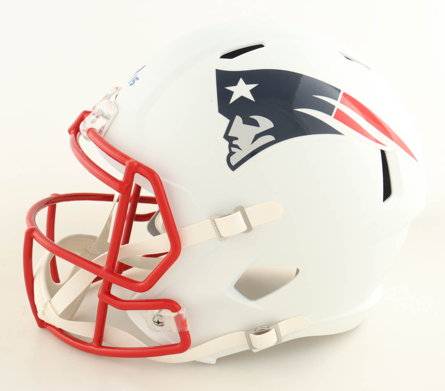 Rhamondre Stevenson Signed Patriots Full-Size Flat-White Speed Helmet (JSA) at PristineAuction.com Rhamondre Stevenson Signed Patriots Full-Size Flat-White Speed Helmet (JSA) at PristineAuction.com