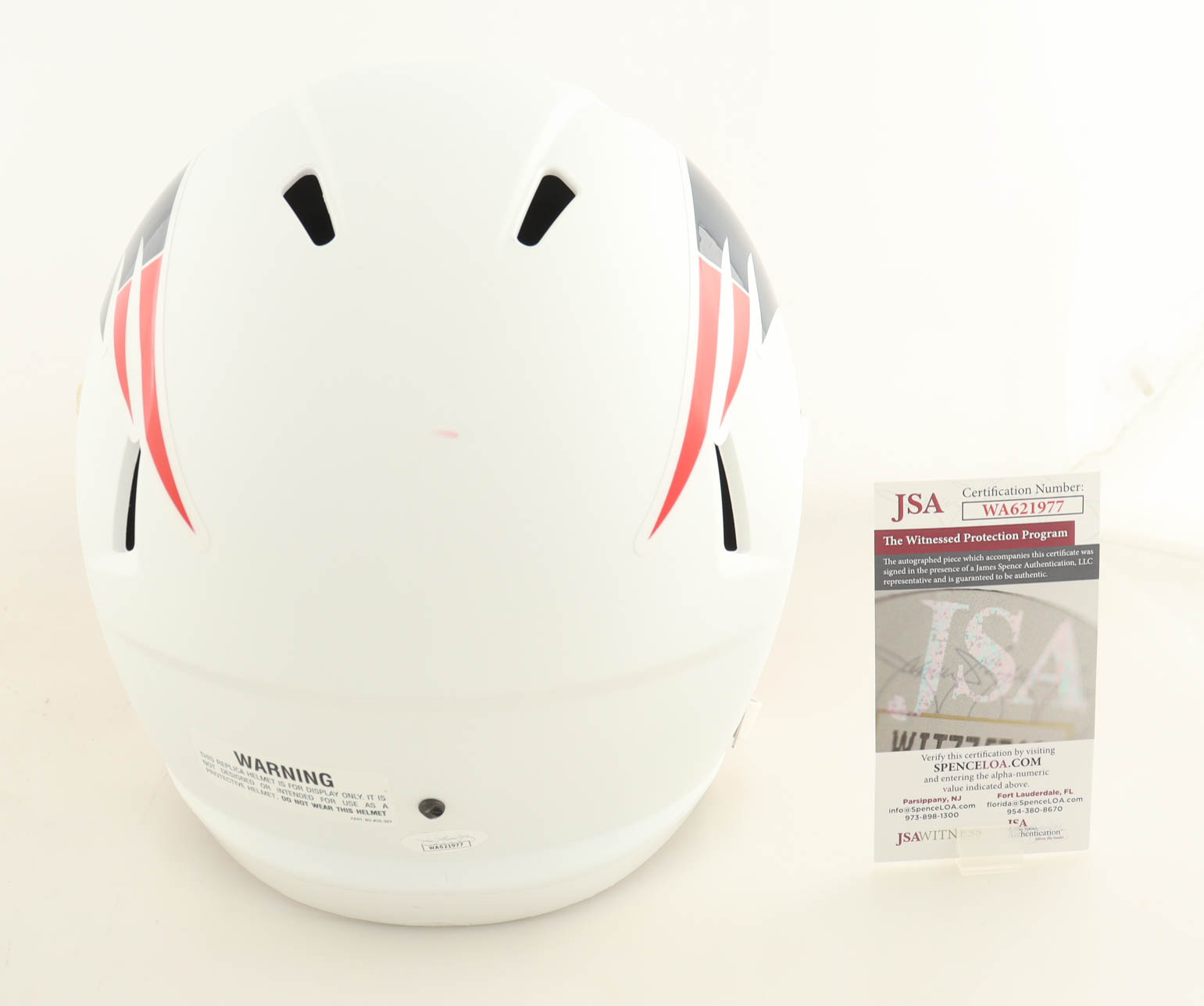 Rhamondre Stevenson Signed Patriots Full-Size Flat-White Speed Helmet (JSA) at PristineAuction.com Rhamondre Stevenson Signed Patriots Full-Size Flat-White Speed Helmet (JSA) at PristineAuction.com