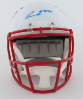 Rhamondre Stevenson Signed Patriots Full-Size Flat-White Speed Helmet (JSA) at PristineAuction.com