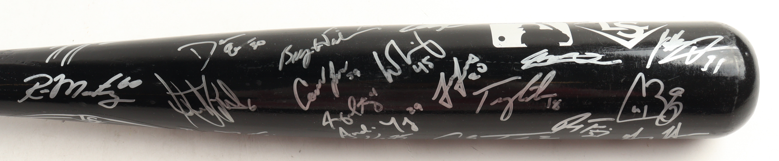 2018 Surprise Saguaros Louisville Slugger Powerized Baseball Bat Team-Signed By (33) With Vladimir Guerrero Jr., Bryan Reynolds, Cavan Biggio, Tommy Edman (Beckett) at PristineAuction.com 2018 Surprise Saguaros Louisville Slugger Powerized Baseball Bat Team-Signed By (33) With Vladimir Guerrero Jr., Bryan Reynolds, Cavan Biggio, Tommy Edman (Beckett) at PristineAuction.com