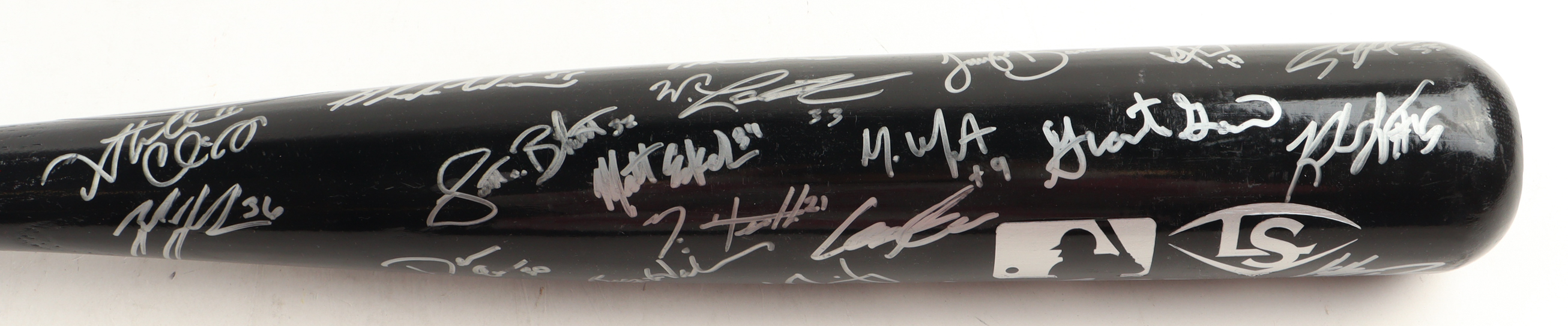 2018 Surprise Saguaros Louisville Slugger Powerized Baseball Bat Team-Signed By (33) With Vladimir Guerrero Jr., Bryan Reynolds, Cavan Biggio, Tommy Edman (Beckett) at PristineAuction.com 2018 Surprise Saguaros Louisville Slugger Powerized Baseball Bat Team-Signed By (33) With Vladimir Guerrero Jr., Bryan Reynolds, Cavan Biggio, Tommy Edman (Beckett) at PristineAuction.com