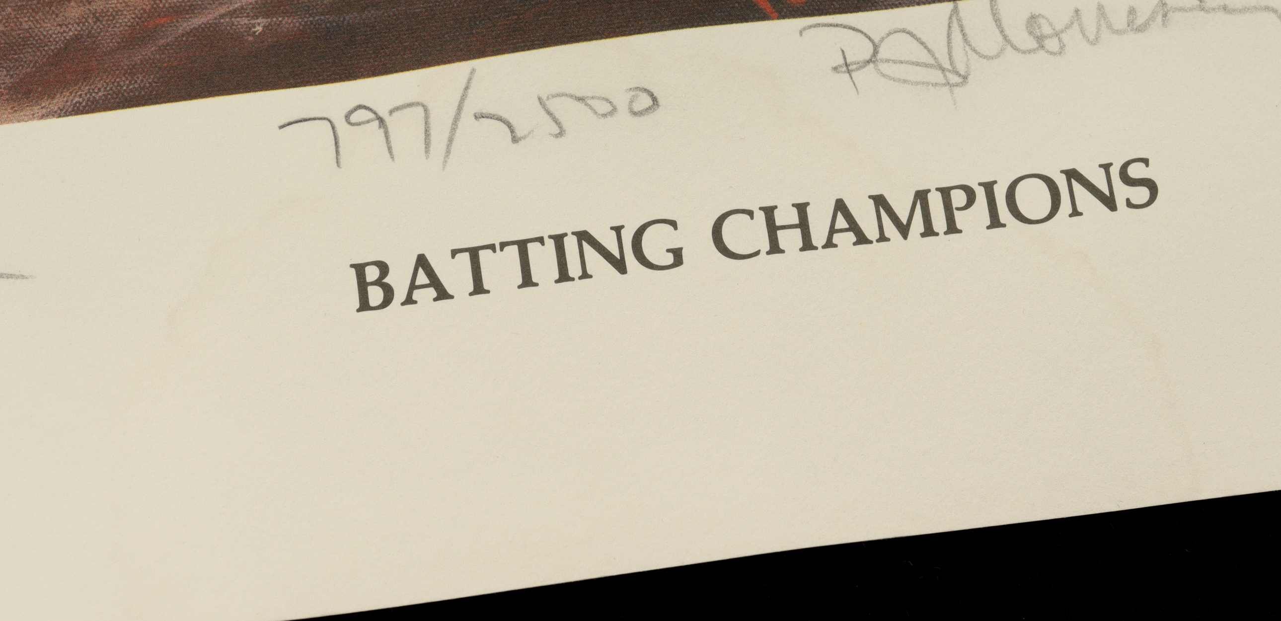 Tony Gwynn & Wade Boggs Signed LE "Batting Champions" 19x24 Lithograph By RJ Morrisey (Beckett) at PristineAuction.com Tony Gwynn & Wade Boggs Signed LE "Batting Champions" 19x24 Lithograph By RJ Morrisey (Beckett) at PristineAuction.com