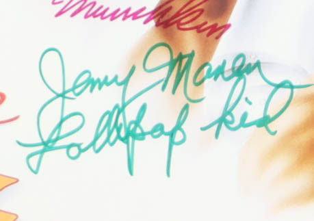 "The Wizard of Oz" 16x24 Poster Cast-Signed by (4) with Mickey Carroll, Jerry Maren, Karl Slover, & Donna Stewart Hardway with Inscriptions (JSA) at PristineAuction.com "The Wizard of Oz" 16x24 Poster Cast-Signed by (4) with Mickey Carroll, Jerry Maren, Karl Slover, & Donna Stewart Hardway with Inscriptions (JSA) at PristineAuction.com