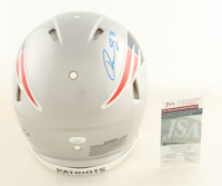 Rhamondre Stevenson Signed Patriots Full-Size Speed Helmet (JSA) at PristineAuction.com
