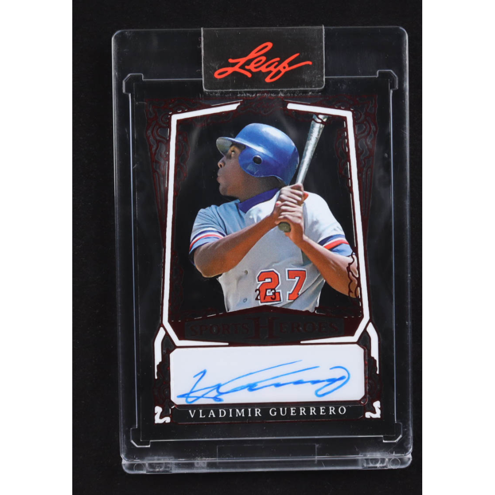 Vladimir Guerrero 2025 Leaf Sport Heroes Acetate Red Auto #BA-VG1 at PristineAuction.com